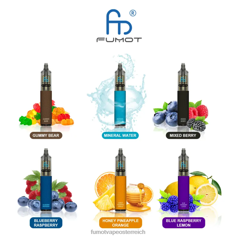 Fumot DTL Einweg-Vape-Pen 9000 – 18 ml (1 Stück) Pfirsich-Mango PRHVJ371 Fumot Österreich