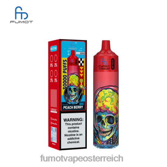 Fumot Flavours - Fumot Tornado 30.000 Musik Pfirsichbeere DR42H19