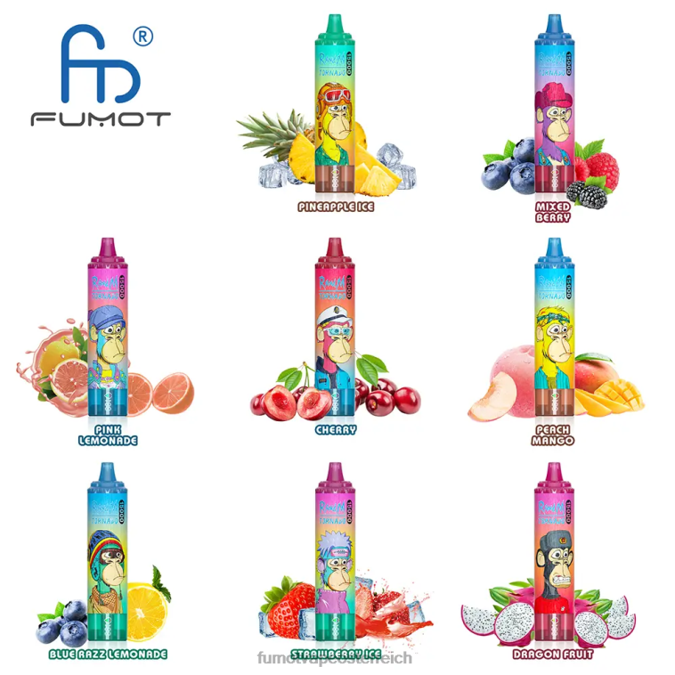 Fumot Tornado 15000 Einweg-Vaporizer 25 ml (1 Stück) Bananeneis PRHVJ159 Fumot Flavours
