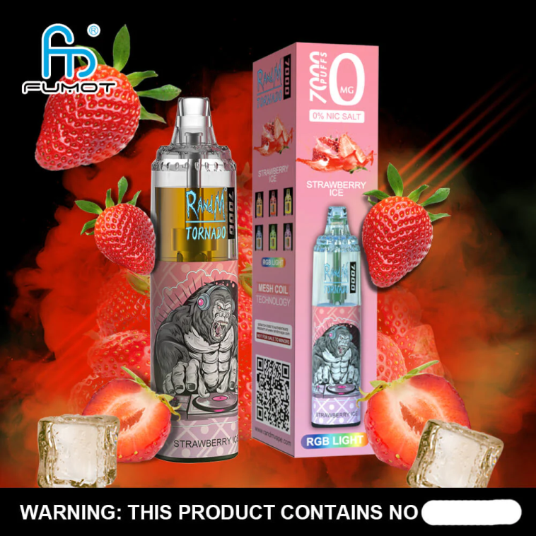 Fumot Tornado 7000 Einweg-Vape-Pen 0 % – 14 ml (1 Stück) Erdbeerwassermelone PRHVJ543 Fumot Vape Preis
