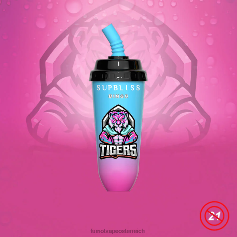 Fumot Supbliss Bingo 8000 Einweg-Vape-Pod-Gerät – 16 ml (1 Stück) blaue Razz-Kirsche PRHVJ394 Fumot Reviews